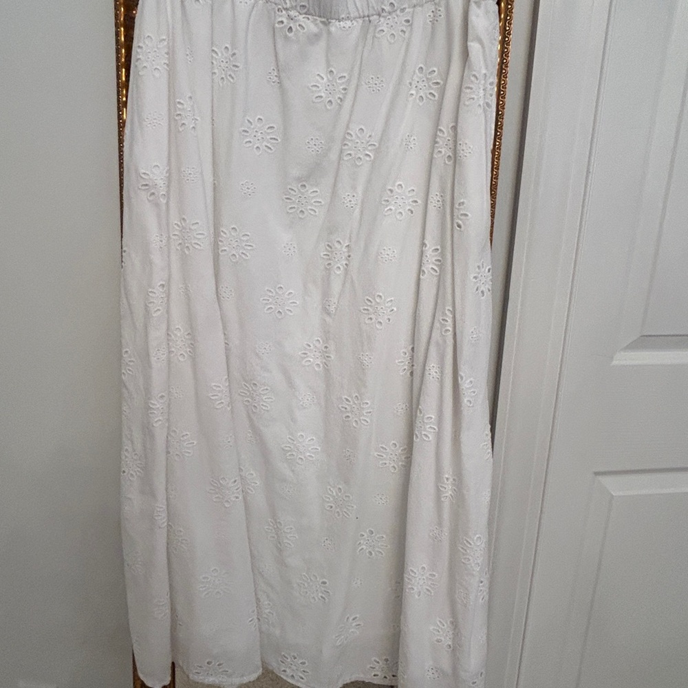 Universal Thread White Eyelet Maxi Skirt L